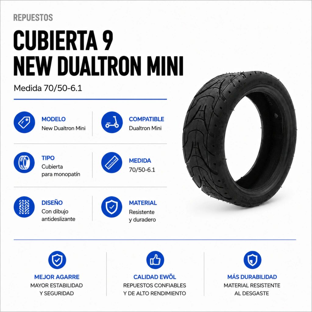 Cubierta 9'' New dualtron MINI 70/50 6.1